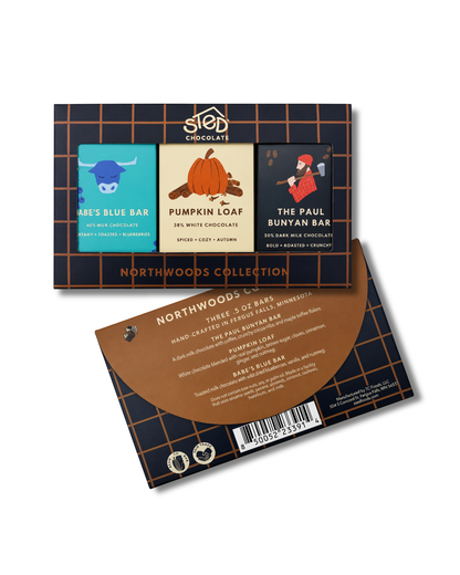 Northwoods Collection Chocolate Gift Box | 3 Mini Chocolate Bars