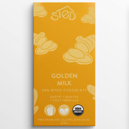 Golden Milk White Chocolate Bar - Bixby Chocolates